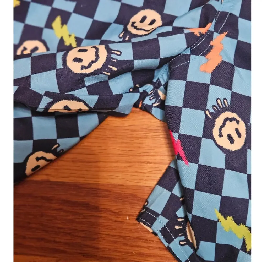Laguna Swim UPF 50 Smiley Checkerboard Swim Trunks NWT Size 4 Boys